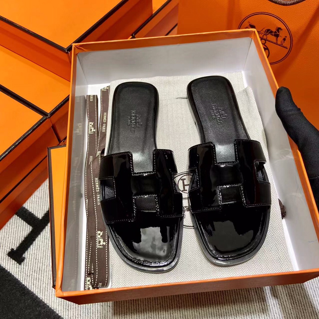 에르메스 올수공 오란 슬리퍼 샌들 페이던트 36